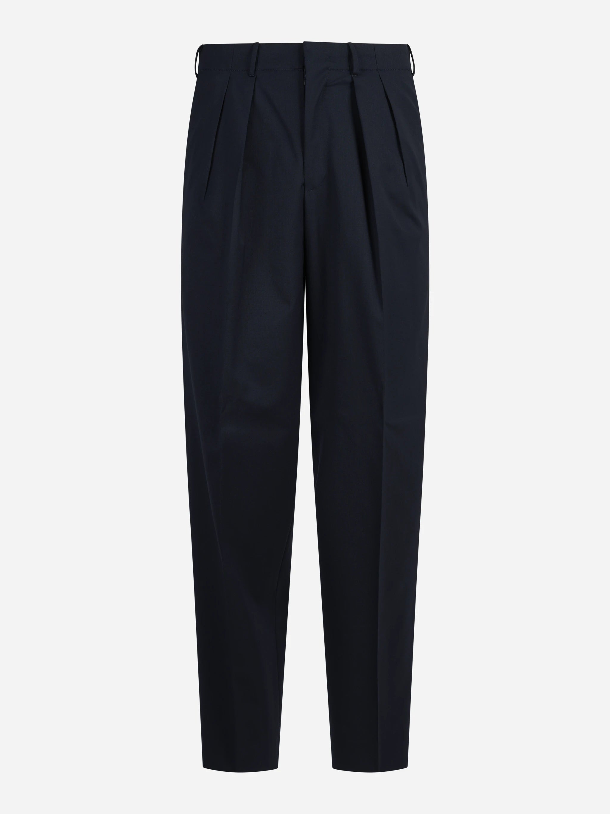 Pantalone bi-stretch Wide blu - vista frontale