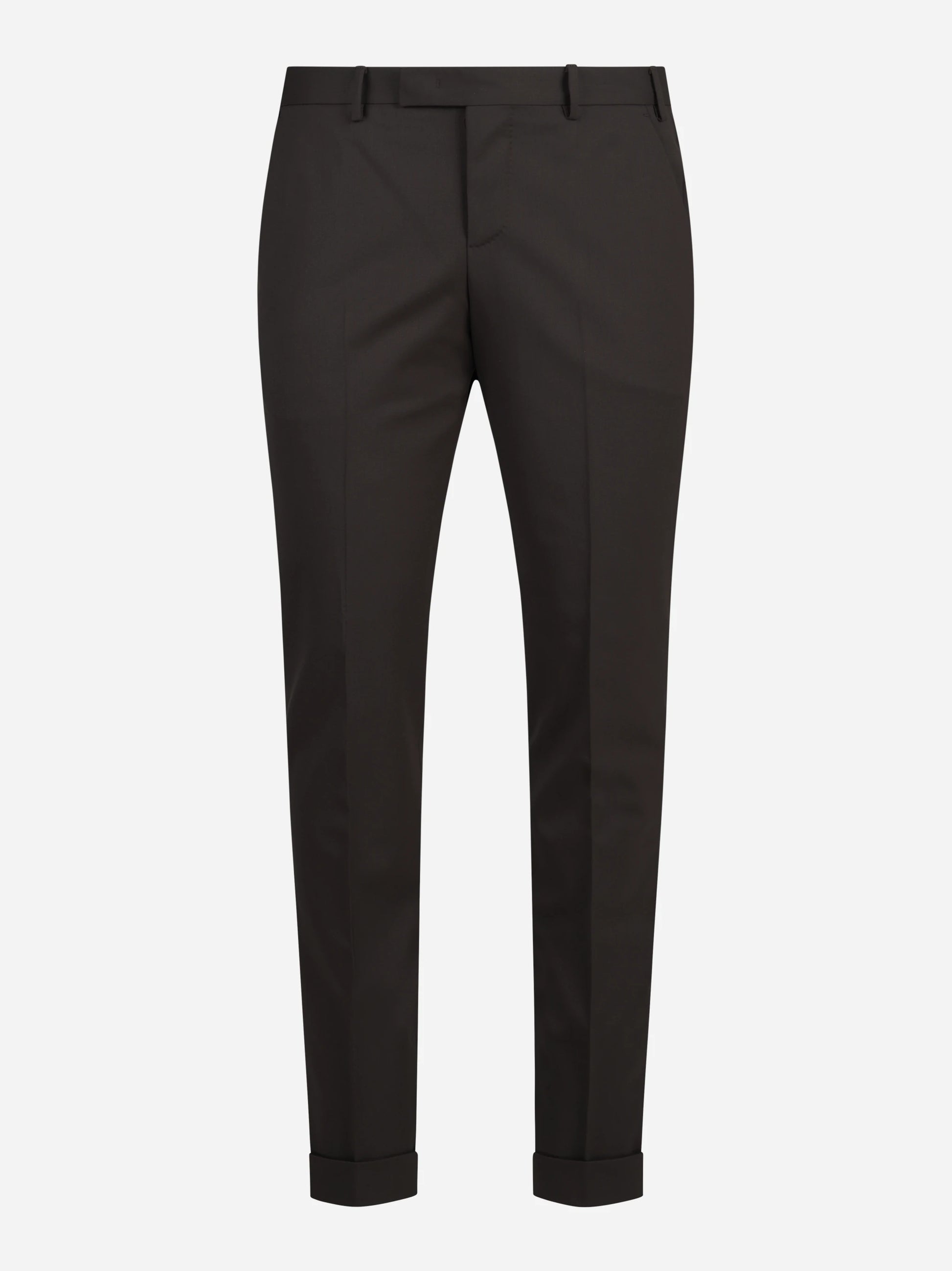 Pantaloni Master in lana bi-stretch testa di moro - vista frontale