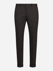 Pantaloni Master in lana bi-stretch testa di moro - vista frontale