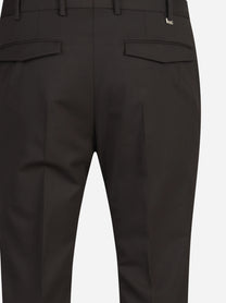 Pantaloni Master in lana bi-stretch testa di moro - dettaglio del prodotto