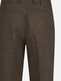 Pantalone Quindici in lana vergine marrone - vista posteriore