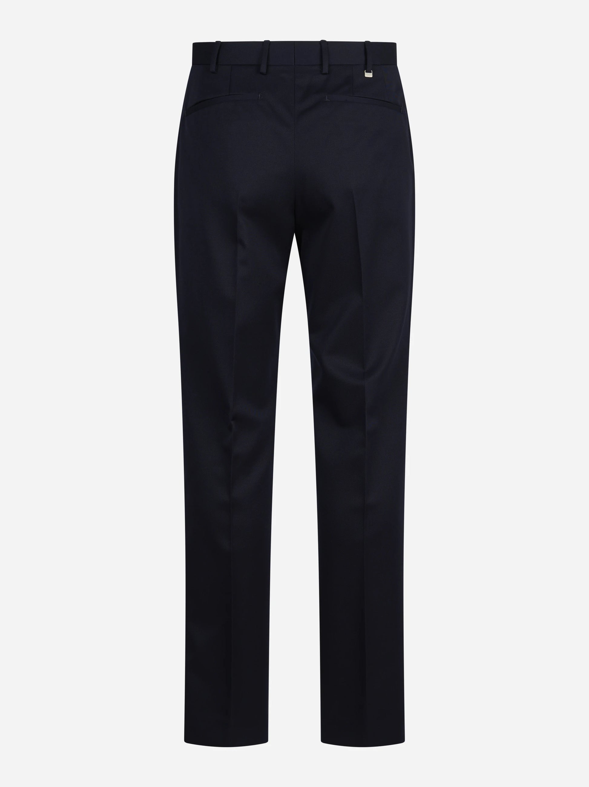 Pantalone drill di lana a due strati Samuel blu - vista posteriore