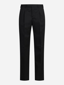 Pantalone drill di lana a due strati Samuel nero - vista frontale