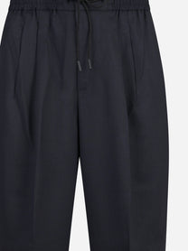 Pantaloni Wide Active in flanella tecnica blu - dettaglio del prodotto