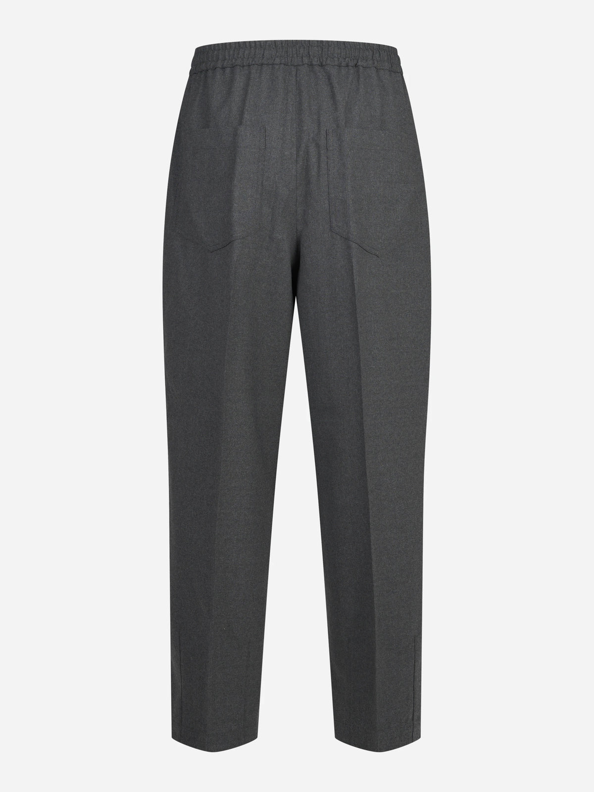 Pantaloni Wide Active in tela stretch grigi - vista posteriore