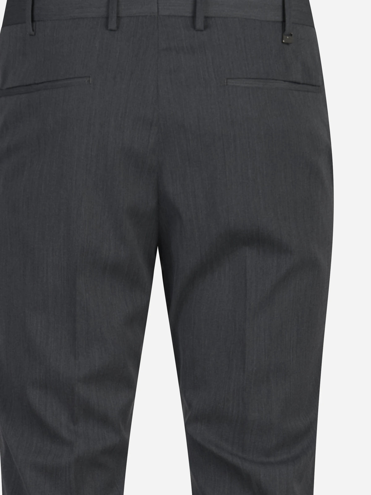 Pantalone in twill di lana super leggero grigio - vista posteriore