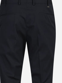 Pantalone in twill di lana super leggero blu - vista posteriore