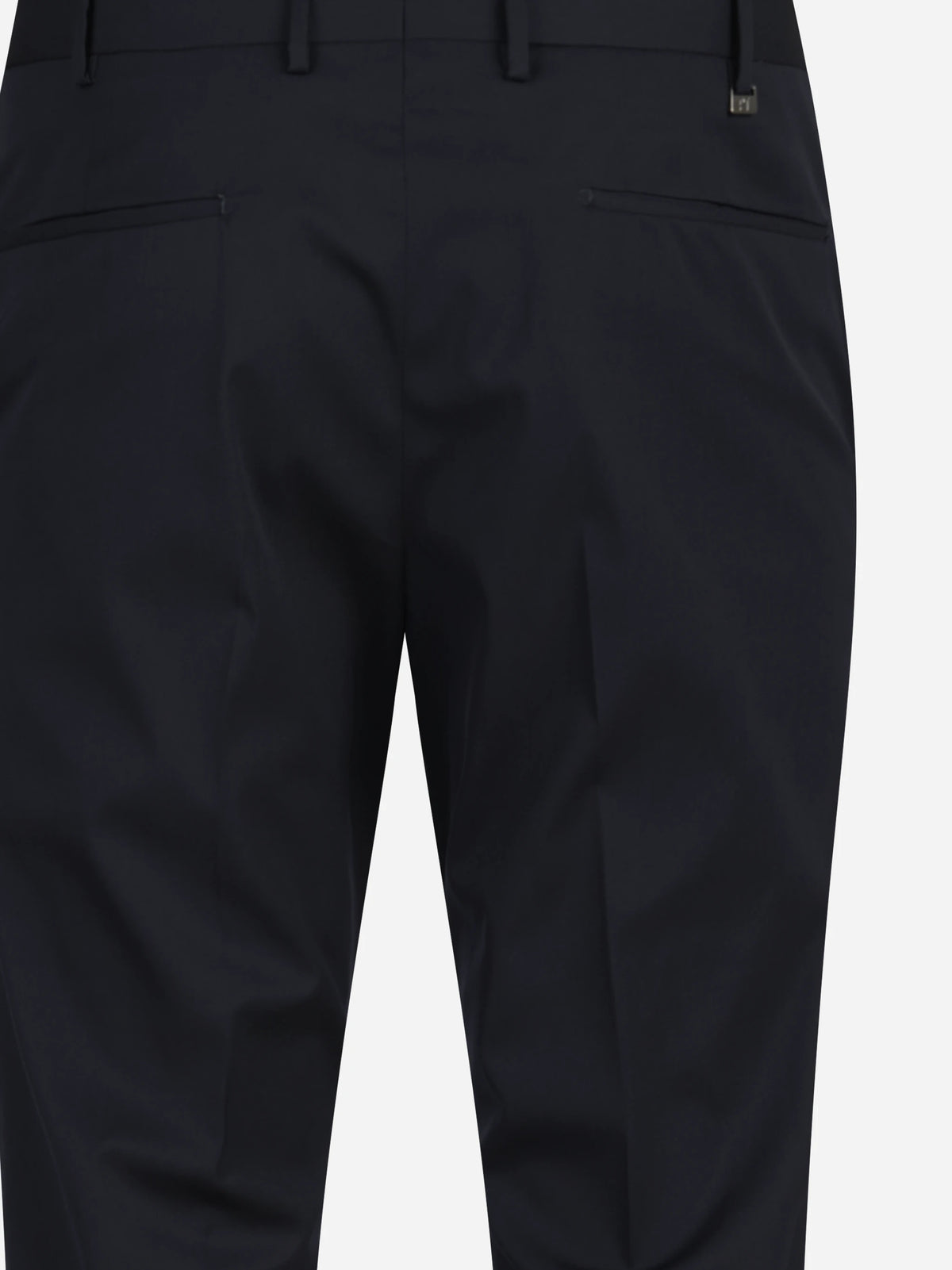 Pantalone in twill di lana super leggero blu - vista posteriore