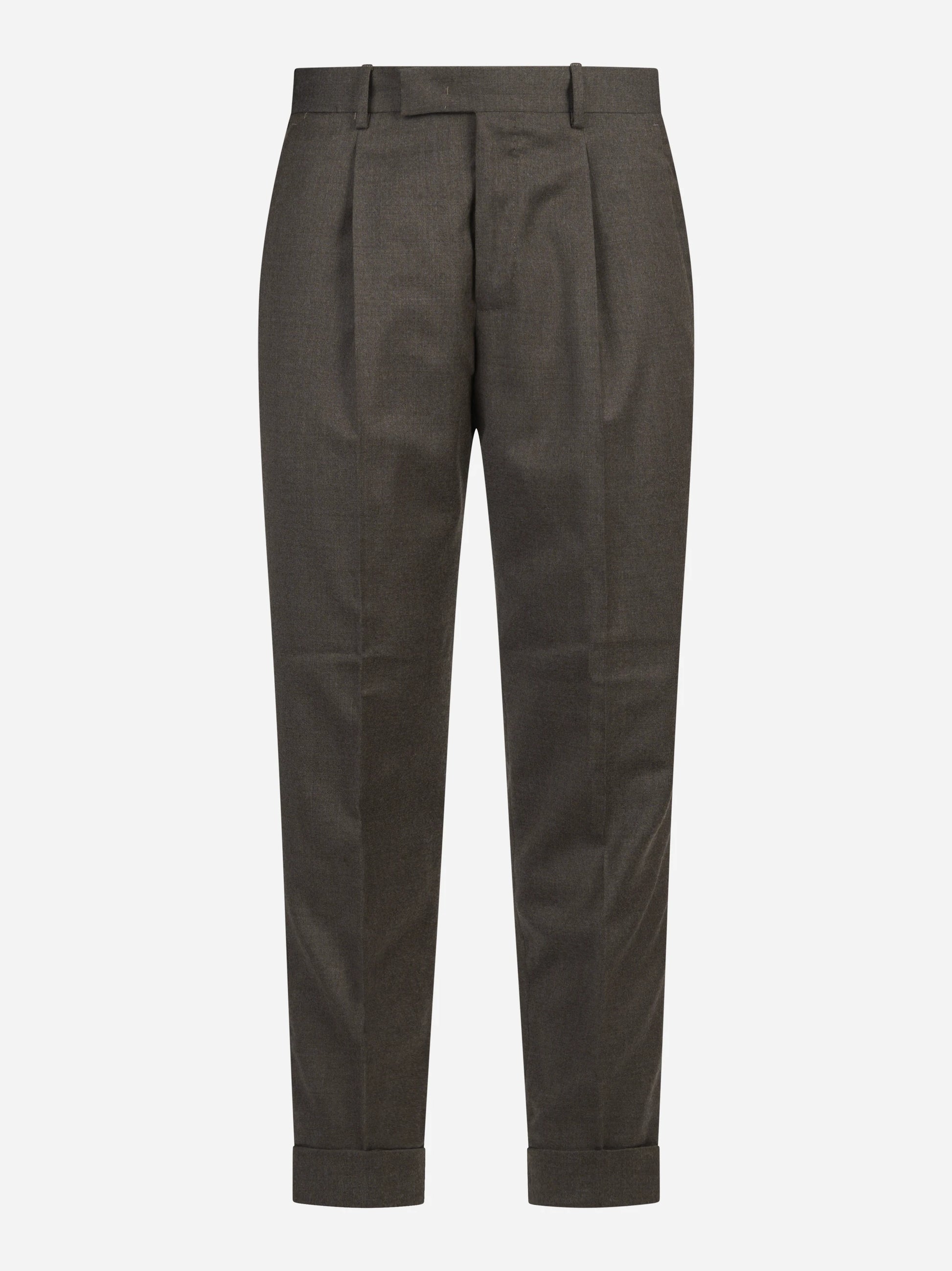 Pantalone flanella stretch Rebel marrone - vista frontale