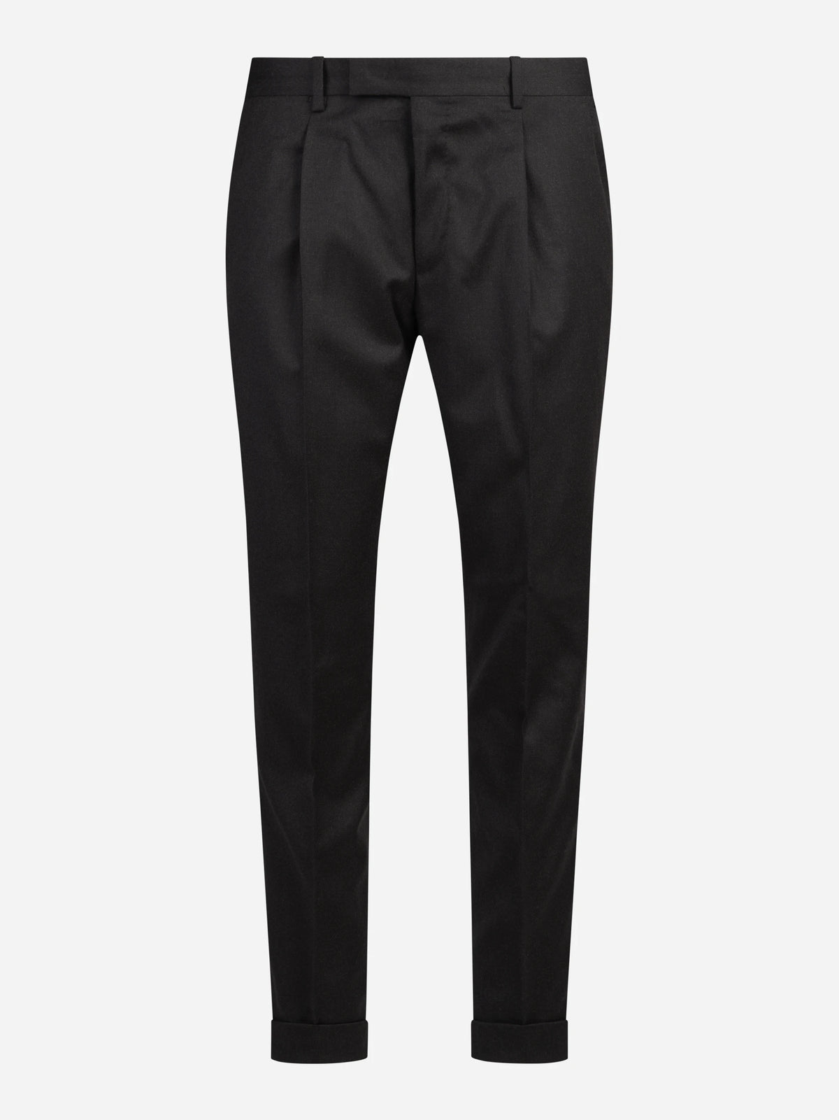 Pantalone in flanella stretch Rebel testa di moro - vista frontale