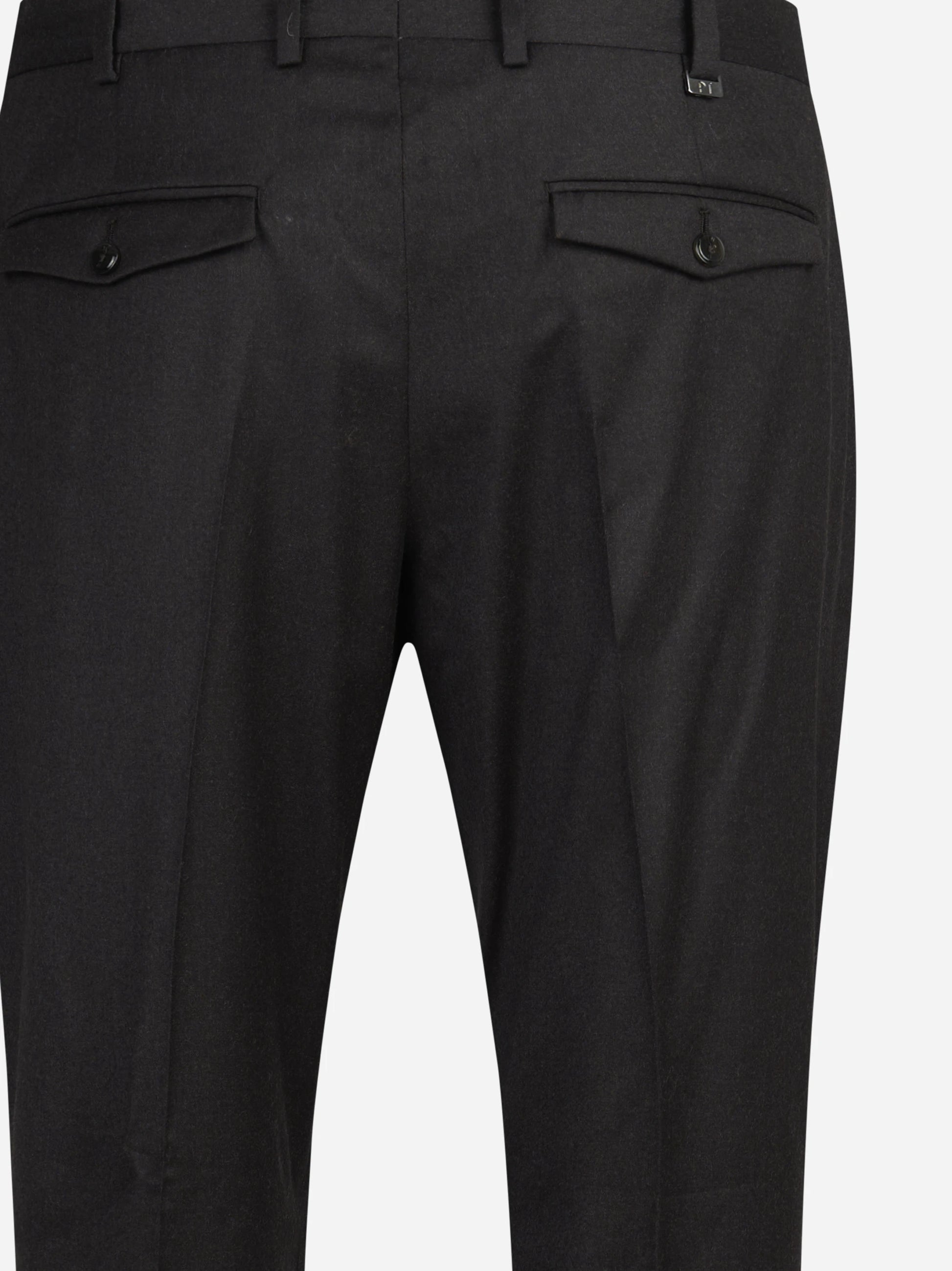Pantalone in flanella stretch Rebel testa di moro - dettaglio del retro