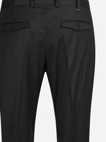 Pantalone in flanella stretch Rebel testa di moro - dettaglio del retro