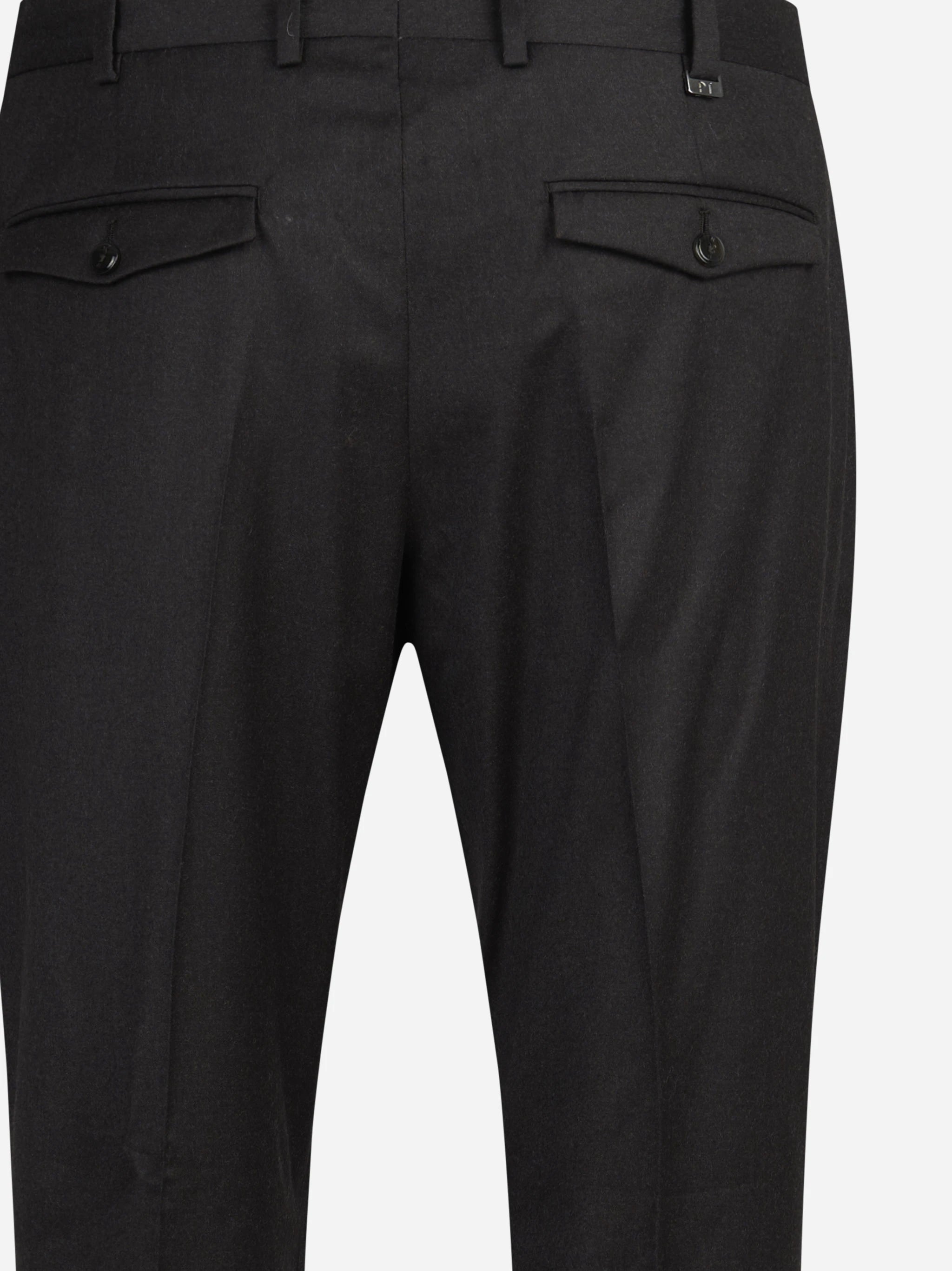 Pantalone in flanella stretch Rebel testa di moro - dettaglio del retro