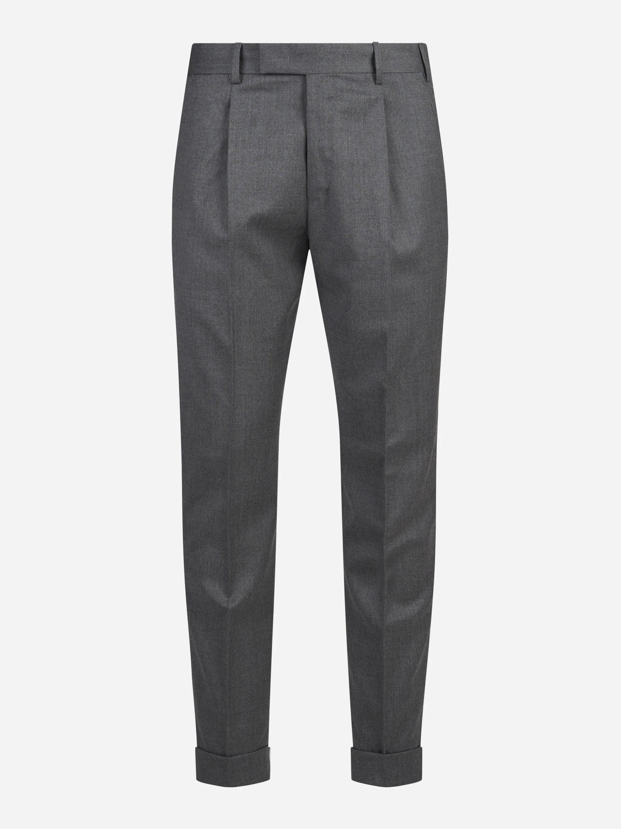 Pantaloni Rebel in flanella stretch grigi - vista frontale