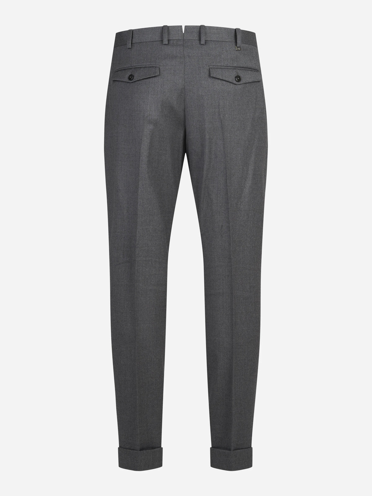 Pantaloni Rebel in flanella stretch grigi - vista posteriore