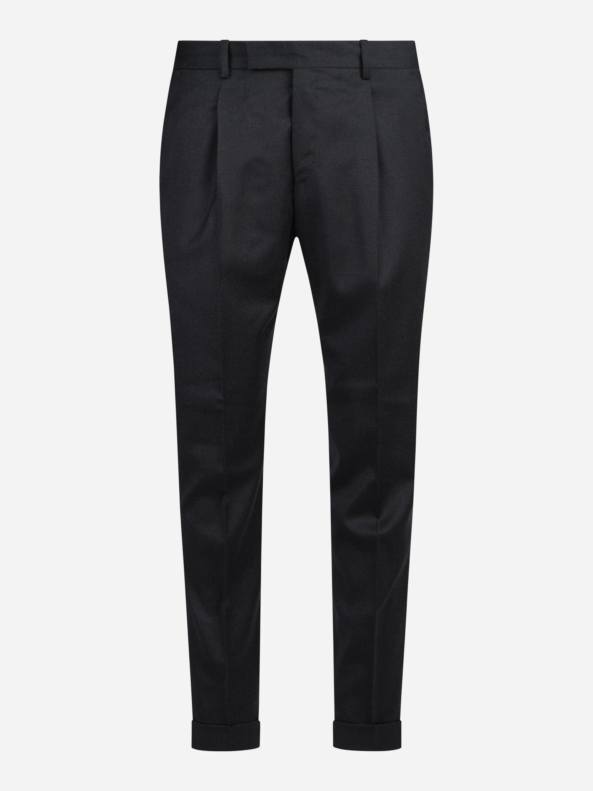 Pantalone in flanella stretch Rebel grigio - vista frontale