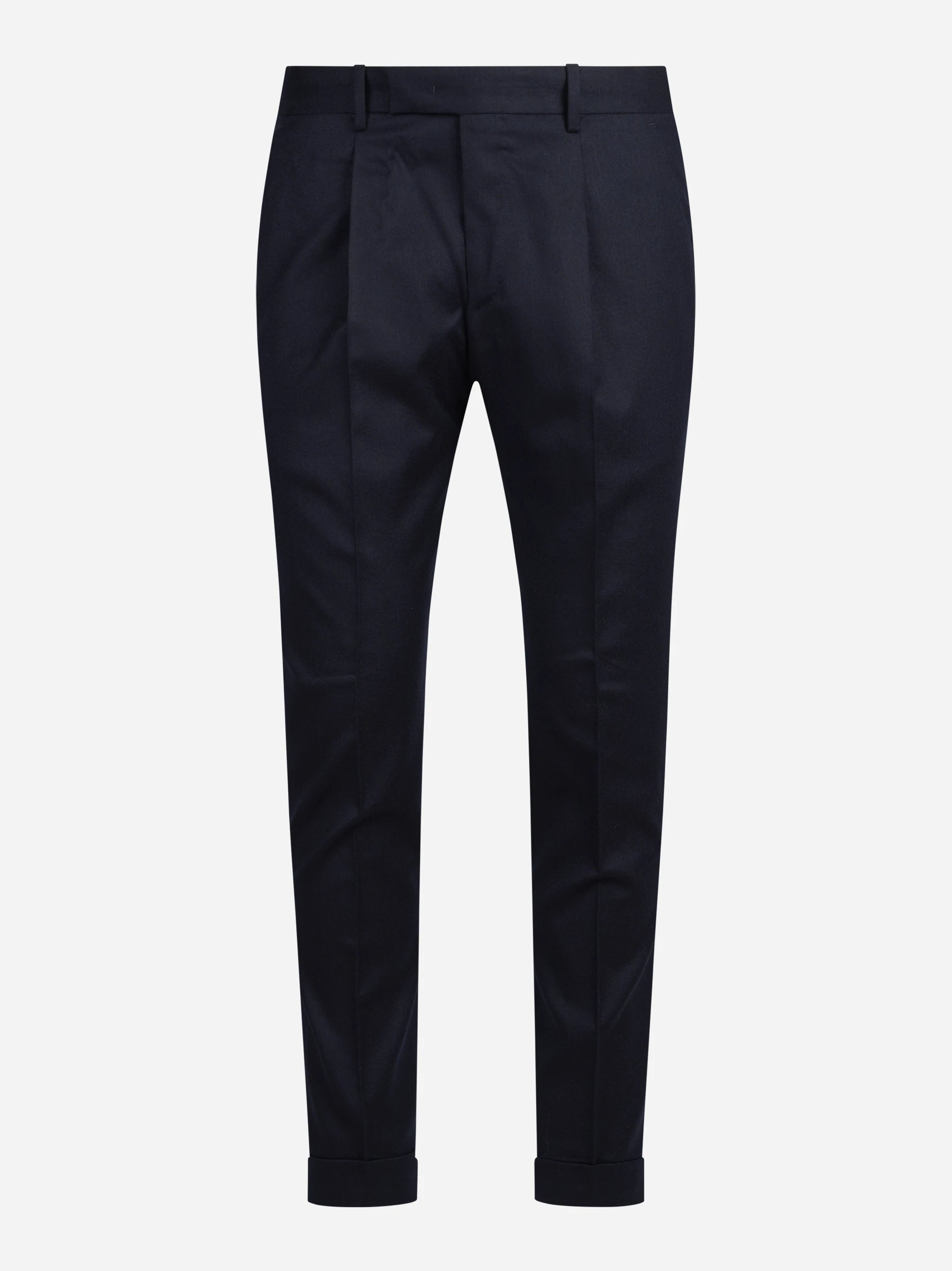 Pantalone in flanella stretch Rebel blu - vista frontale