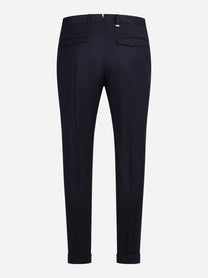 Pantalone in flanella stretch Rebel blu - vista posteriore