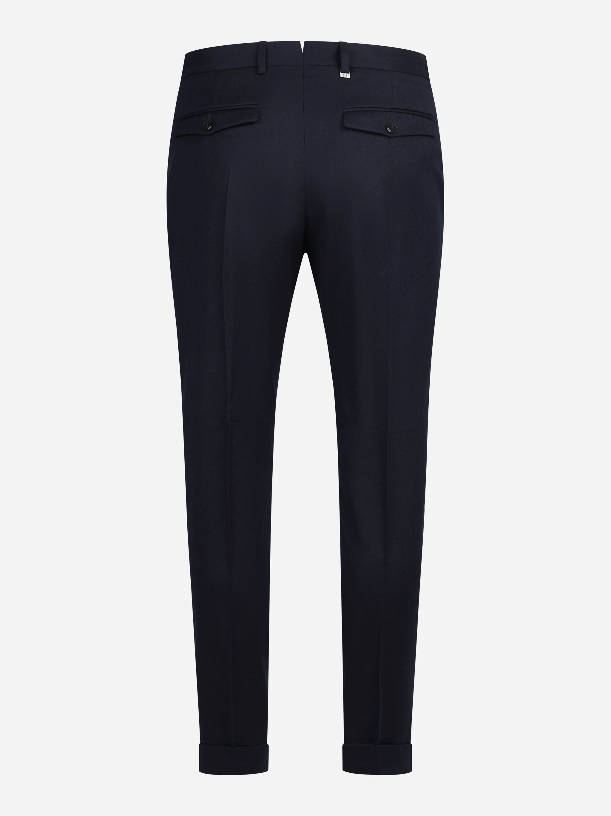 Pantalone in flanella stretch Rebel blu - vista posteriore