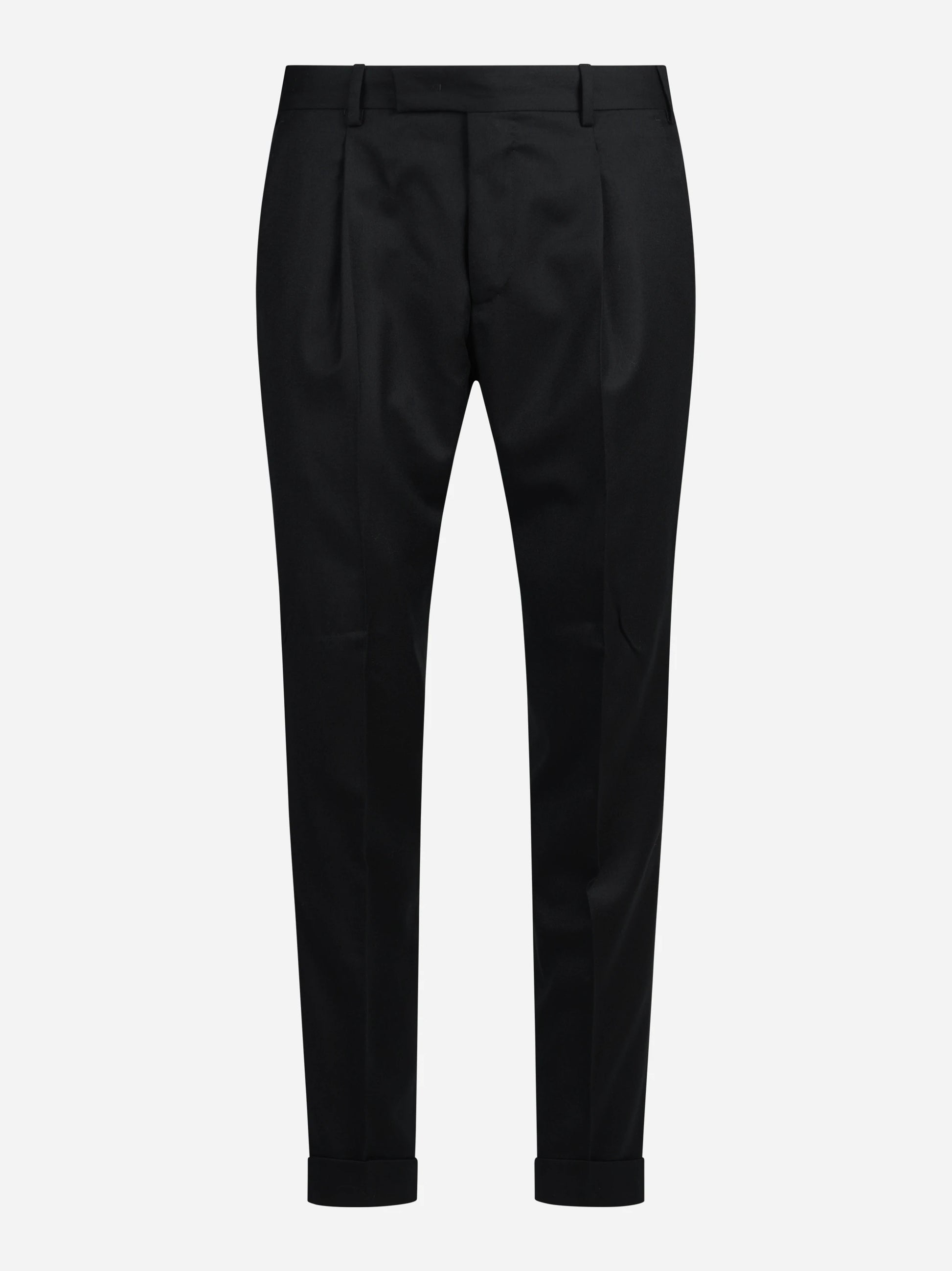 Pantalone in flanella stretch Rebel nero - vista frontale