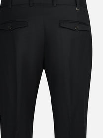 Pantalone in flanella stretch Rebel nero - dettaglio del retro