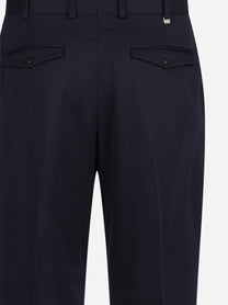 Pantalone drill di lana Rebel blu - vista laterale e dettagli