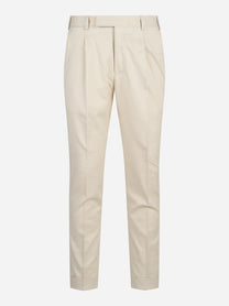 Pantalone Rebel in cotone e seta beige - vista frontale