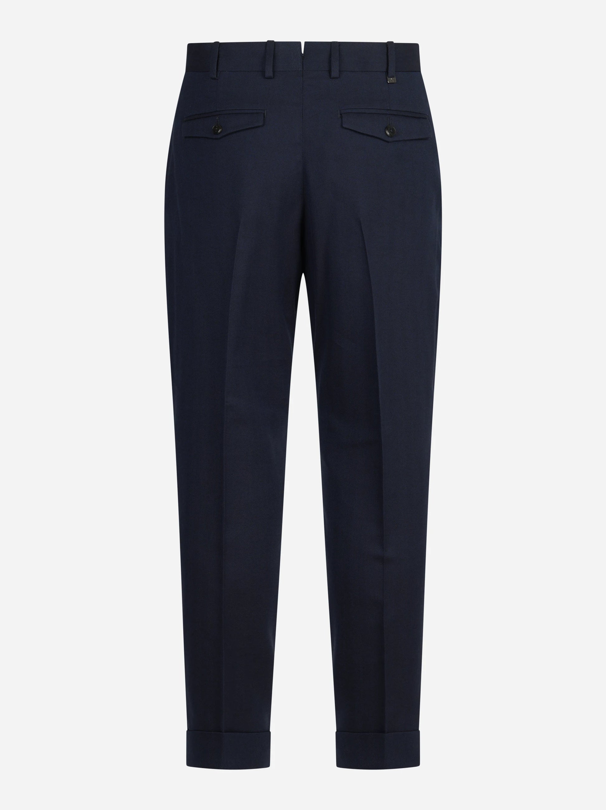 Pantalone misto lana e cotone Rebel blu - vista posteriore