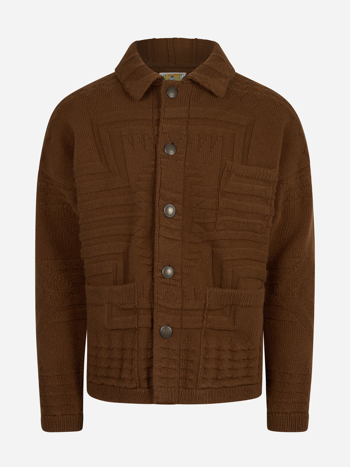 Overshirt in maglia Mexico terra RAKKÌ - vista frontale