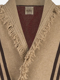 Cardigan Garrett con frange noce RAKKÌ - dettaglio