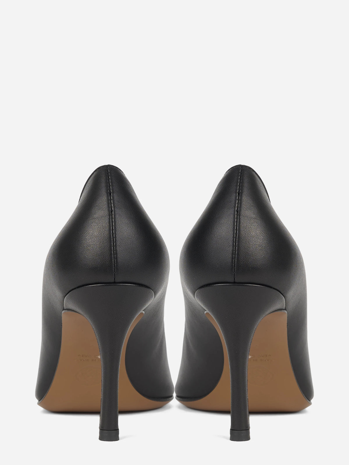 Décolleté Bros 85 in pelle nera - vista posteriore
