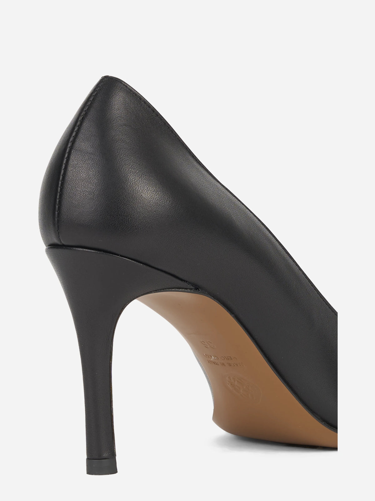 Décolleté Bros 85 in pelle nera - dettaglio della suola