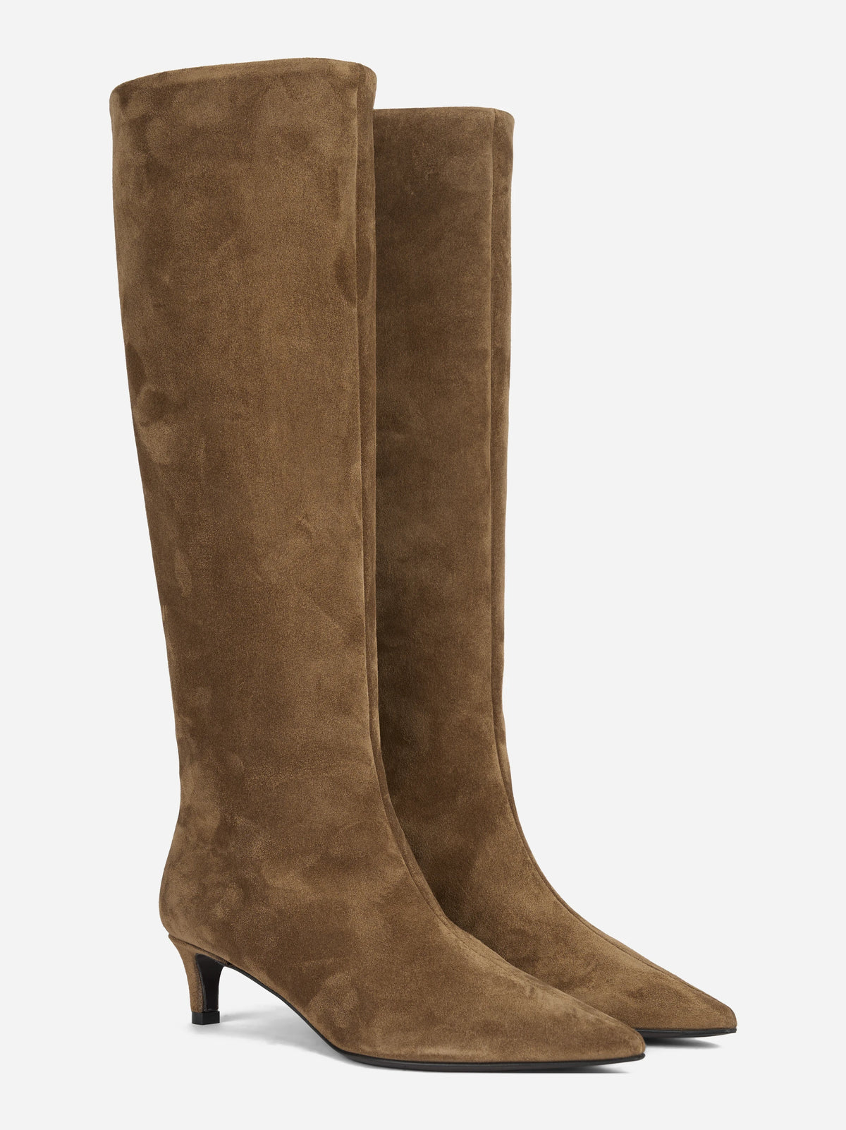 Stivale Taisia in suede rovere - vista tre quarti