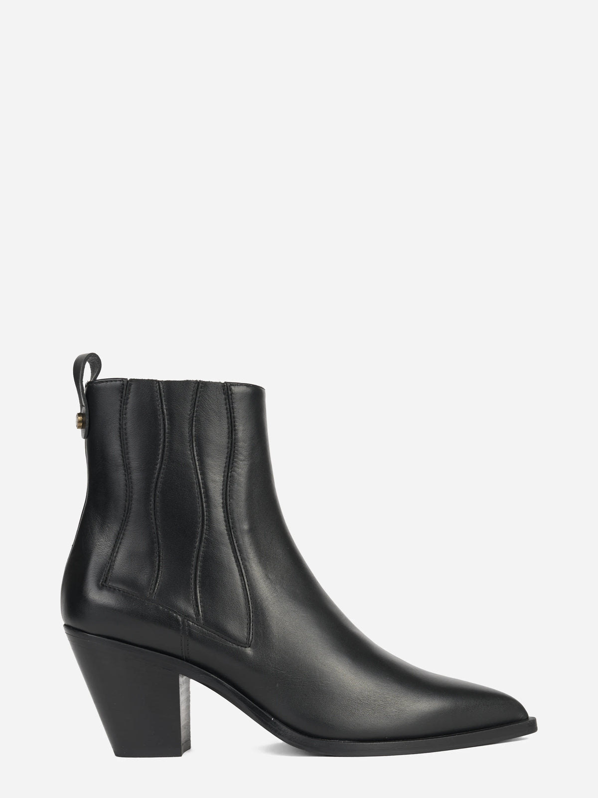 Stivaletto Wendy in pelle nera - vista laterale