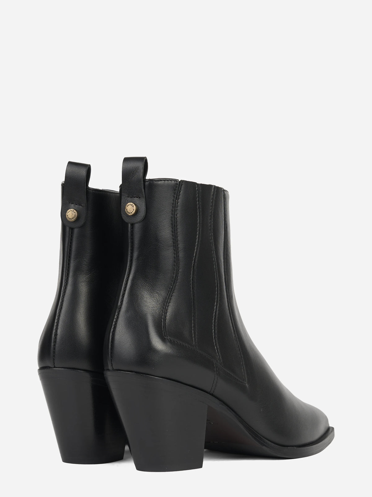 Stivaletto Wendy in pelle nera - dettaglio della coppia