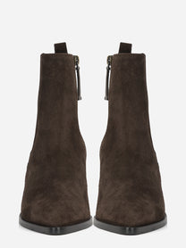 Stivaletto Wendy in suede testa di moro - vista frontale