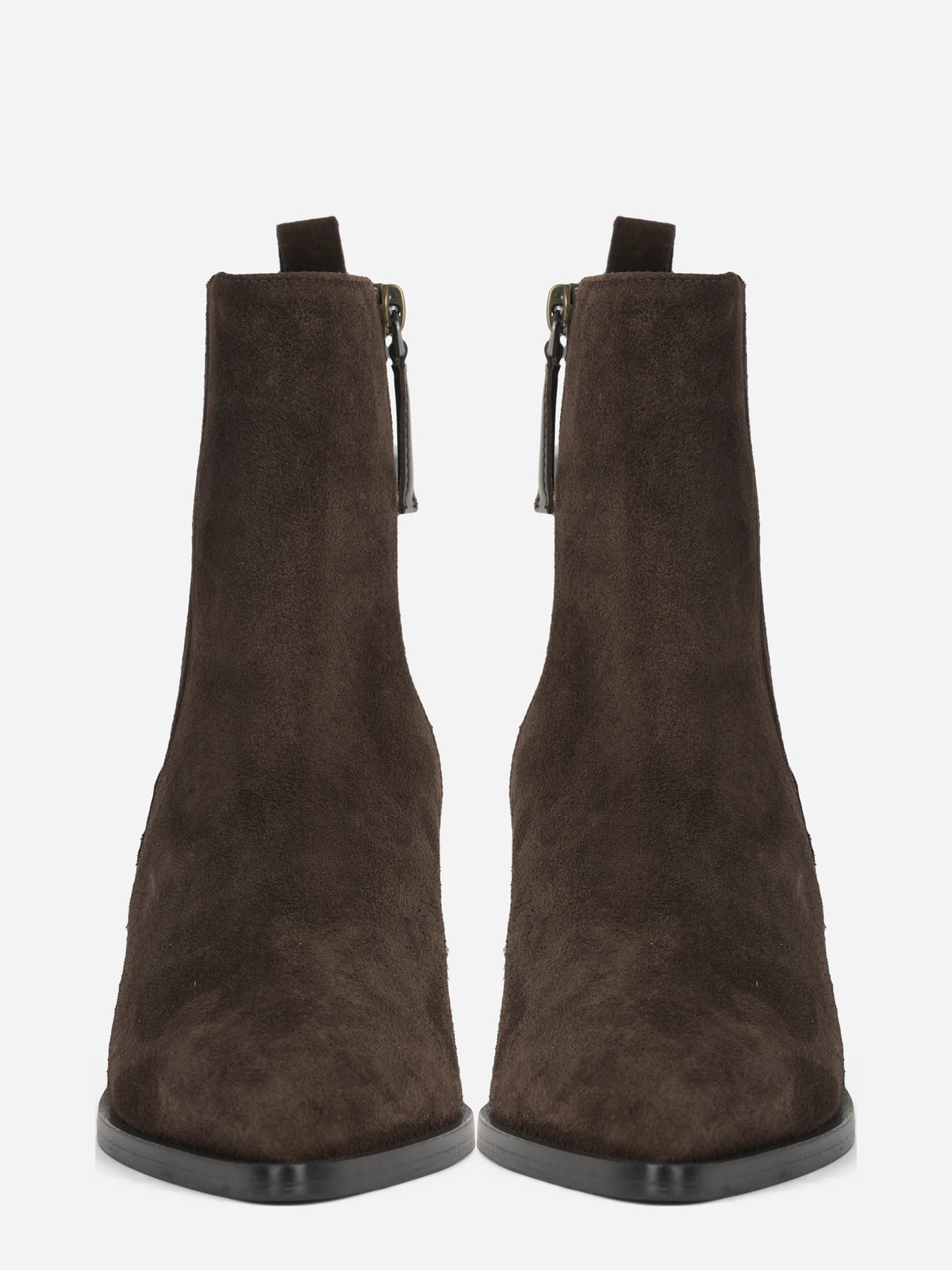Stivaletto Wendy in suede testa di moro - vista frontale