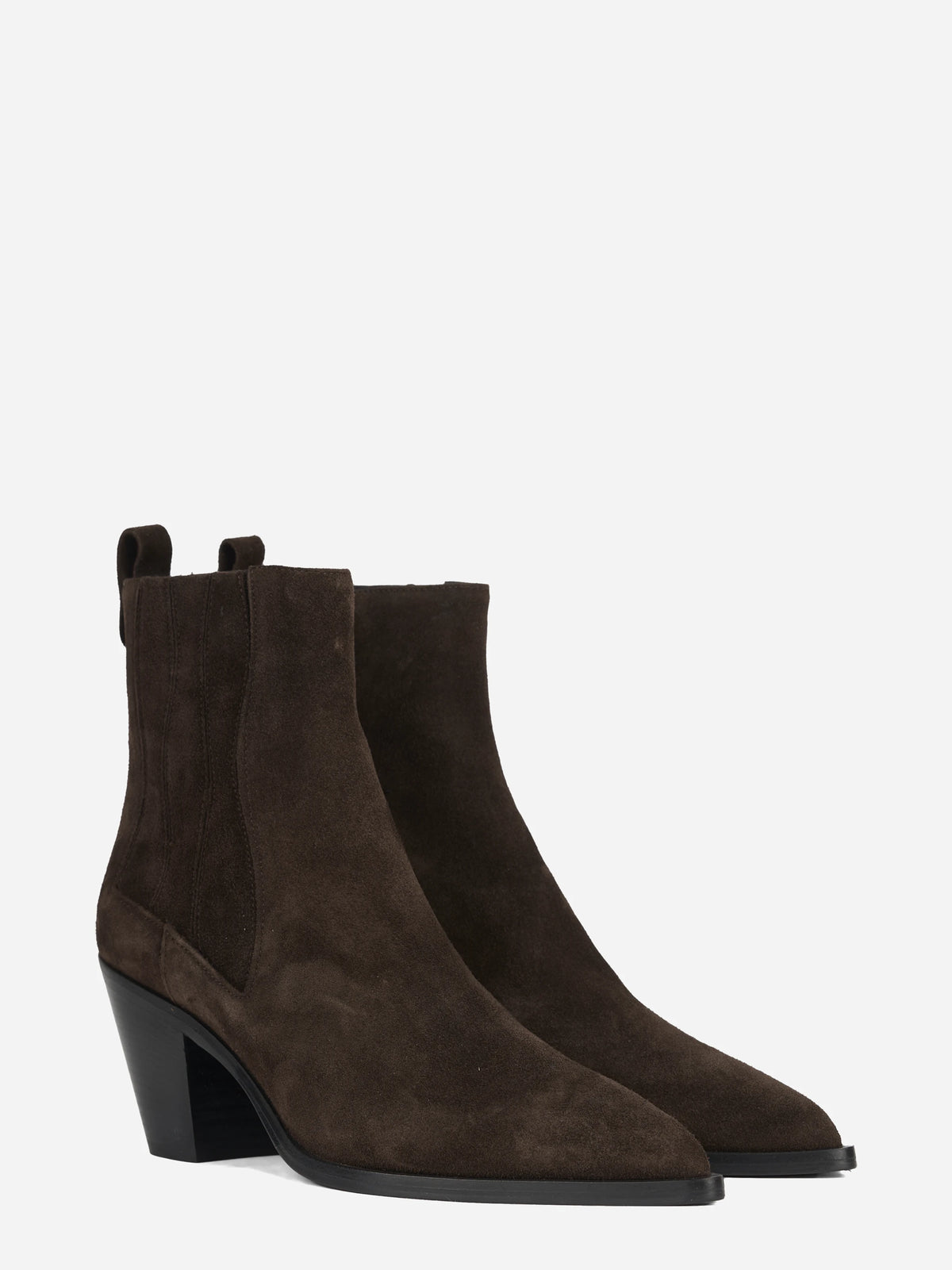Stivaletto Wendy in suede testa di moro - vista tre quarti