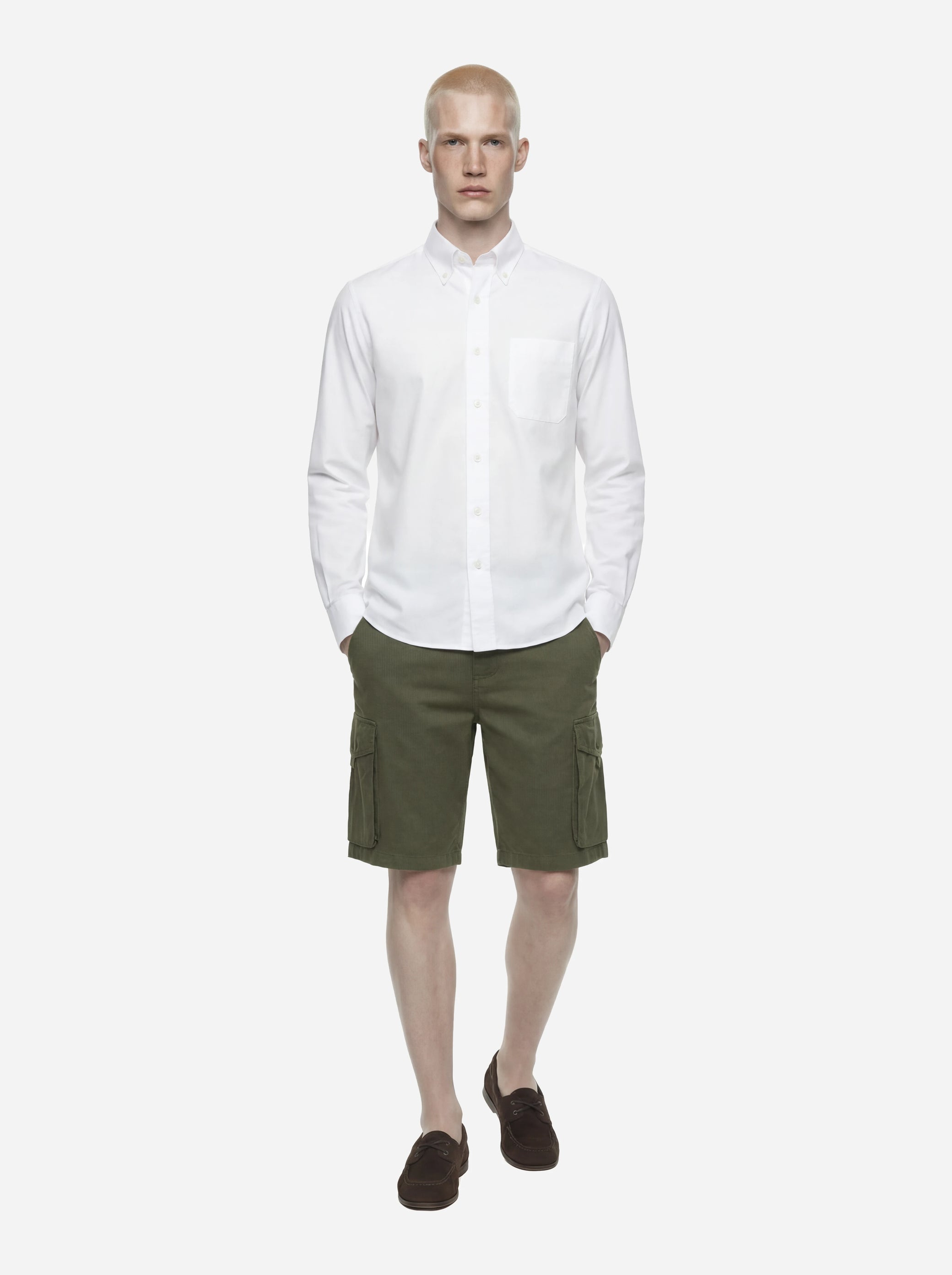 Camicia button down bianca Magalloway in popeline di cotone