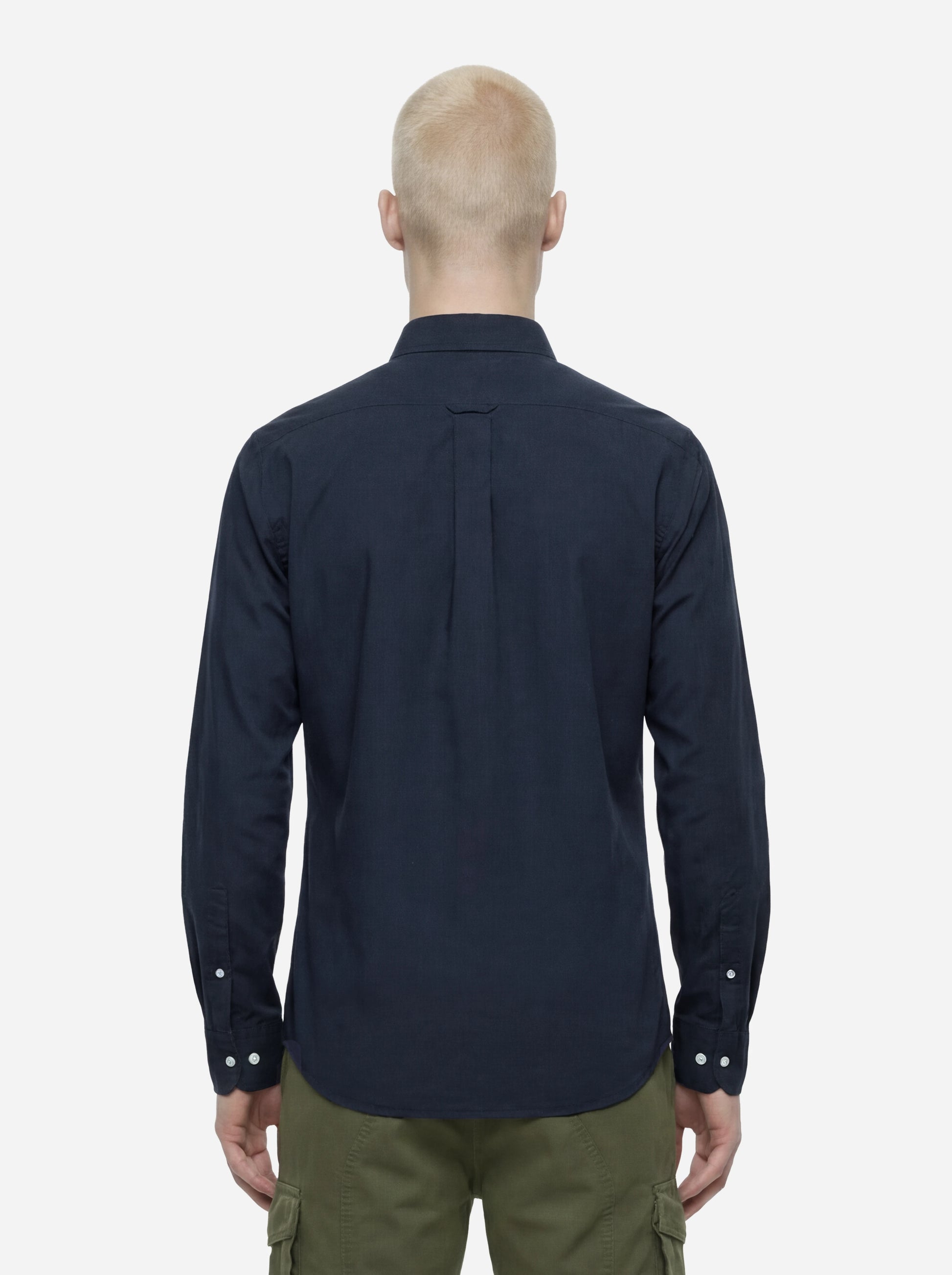 Camicia button down blu Magalloway in popeline di cotone