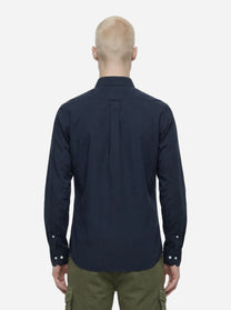 Camicia button down blu Magalloway in popeline di cotone