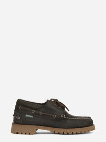 Mocassino nautico Acadia Suede Waxed marrone - vista laterale