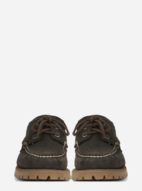 Mocassino nautico Acadia Suede Waxed marrone - vista frontale