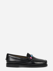 Mocassino Frank Beads in pelle nero