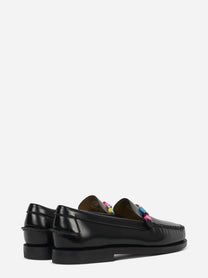 Mocassino Frank Beads in pelle nero