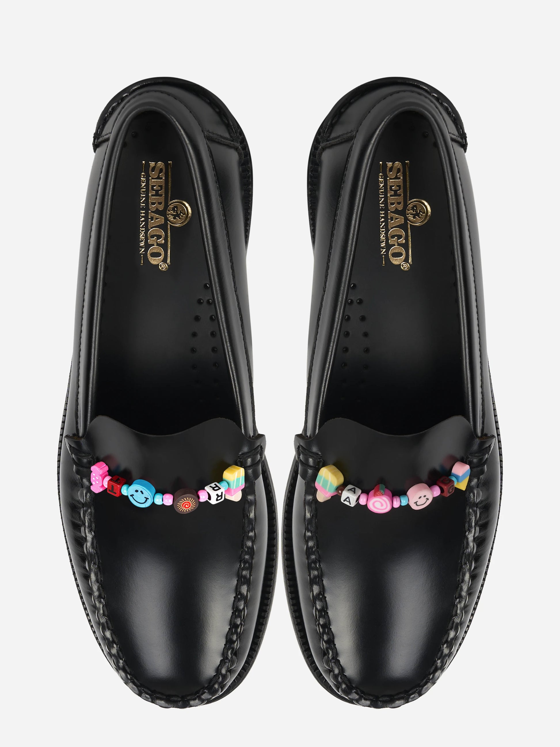 Mocassino Frank Beads in pelle nero