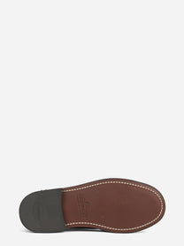 Mocassino Penny Dan El Paso in pelle nera - dettaglio della tomaia