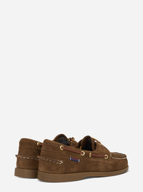 Mocassino da barca Dockside Portland in suede marrone