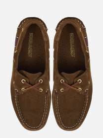 Mocassino da barca Dockside Portland in suede marrone