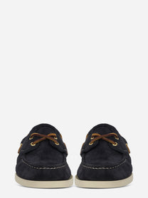 Mocassino da barca Dockside Portland in suede blu